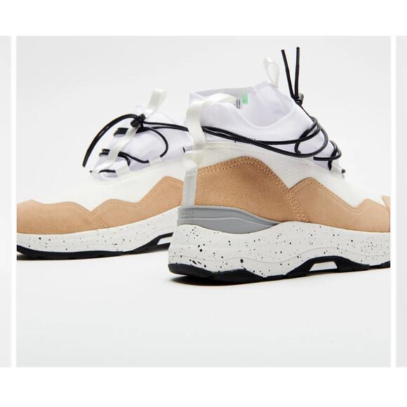 Suicoke Boots Sz 8 ROBBS-ab Suede Tech Hiking Sneaker Boot White Beige Street - Picture 5 of 14